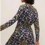 Oasis Asymmetric Floral Print Satin Skater  X2 Image 2
