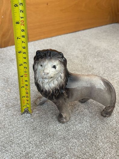 Antique Ceramic Lion Figurine