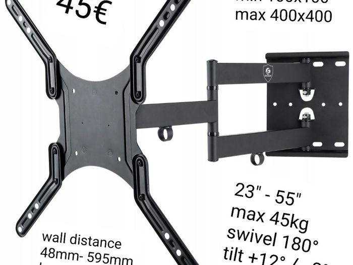 TV Wall Mount Bracket Tilt Swivel Extra Long Arm 23-55"