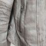 Taupe Leather Biker Jacket Image 2