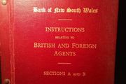 1935. Bank Of New South Wales. Instruction Relating To British And Foreign Agents. Sections A And B.