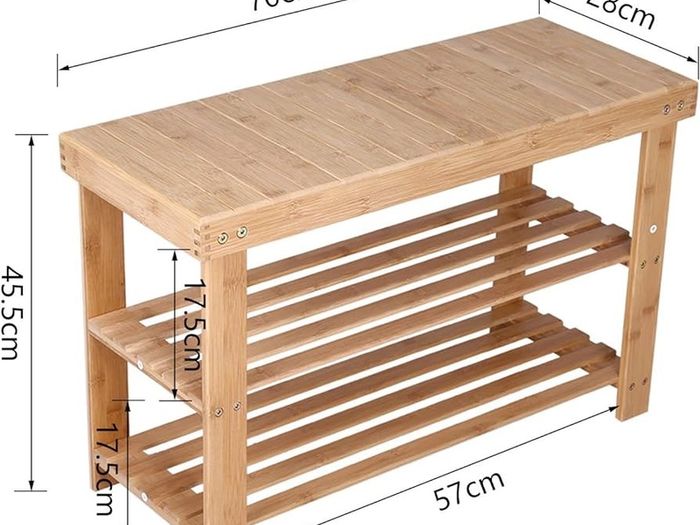 NEW SALE | Bamboo Shoe Rack Bench 3 Tier Entryway Seat Shoe Organizer Storage Shelf