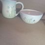 Dunbeacon pottery milk jug and sugar bowl Image 3
