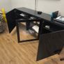 Cabinet/TV unit - Black tempered glass Image 3