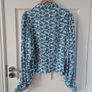 Zara Floral Balloon Sleeve Blouse Size Small Image 8