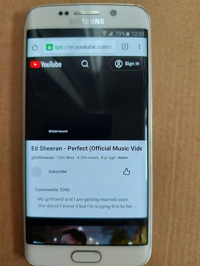 Samsung Galaxy S6 Edge, Model SN-G925F, 64GB, in excellent cosmetic condition