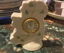Donegal Parian china Ireland shaped clock free postage