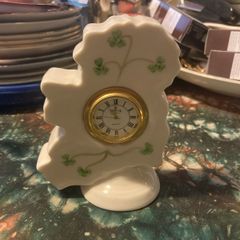 Donegal Parian china Ireland shaped clock free postage