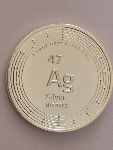 1 oz Elemetal "Ag" Silver Round