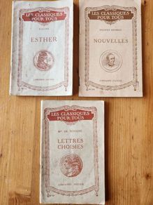 Les Classiques pour Tous books. Printed By  Librairie  Hatier. 1930s.In good condition. 38.