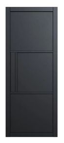 One Door  Brand New Seattle 3-Panel Black Solid Interior Door