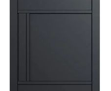 One Door  Brand New Seattle 3-Panel Black Solid Interior Door