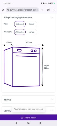 2 yr old BOSCH Series 4 Slimline WiFi-enabled Dishwasher - White - still under warranty