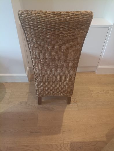 Woven dining chairs