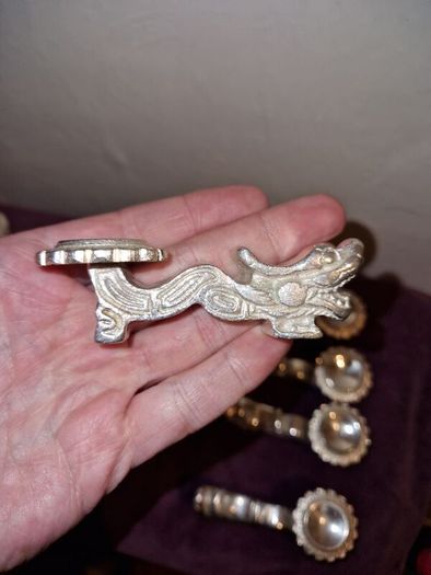 Collection of 11 Vintage Chinese Dragon chopstick and spoon holder