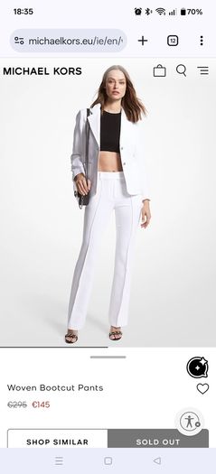 Michael Kors Woven Bootcut Pants - BLACK