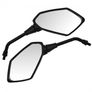 Angled Universal Motorcycle Mirrors 10mm Image 4
