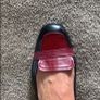 shoes black leather shoes size 6 contrast leather & burgandy Image 5