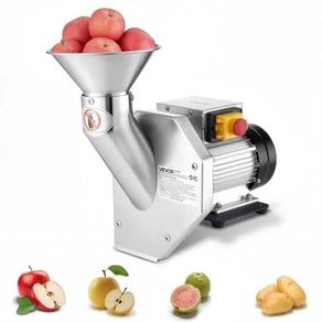 550W Electric Fruit Apple Crusher, SUS304 Desktop Crushing Machine, Grinds Whole Apples Up to 70mm Dia, 60 KG/H Capacity, Cider Press for Apples, Pears, Pineapple, Guava, Carrot, Potato