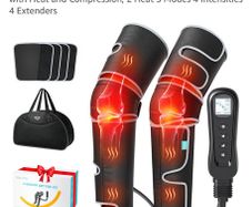 Leg Massager for Circulation and Pain Relief, Leg Massager with Heat and Compression,