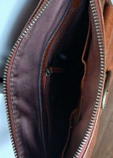 Tan leather bag  15 euro