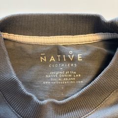 NATiVE DENiM  Heavy jersey knit T-shirt Grey  Size large  6.2 oz per square yard
