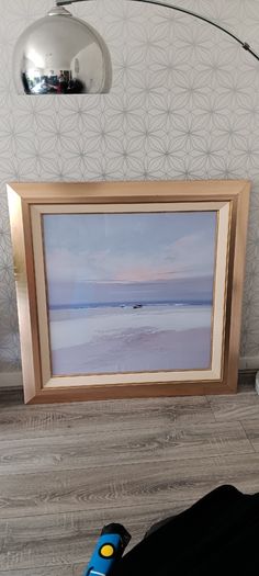 Two gold frame pictures with boats