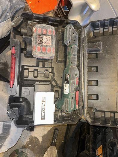 Multitool with battery and box