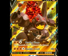 Coalossal V 098/185 Double Ultra Holo Rare Sword and Shield Vivid Voltage Pokemon Card