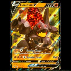 Coalossal V 098/185 Double Ultra Holo Rare Sword and Shield Vivid Voltage Pokemon Card