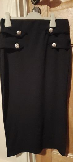 Skirt Black Knee Length