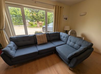 Dark Blue Corner Sofa