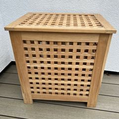 Wooden storage box with lid