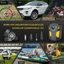Digital Tyre Inflator, Portable Air Compressor Car Tyre Pump with 3 Nozzle Adaptors and Digital LED Light, 12V Image 5