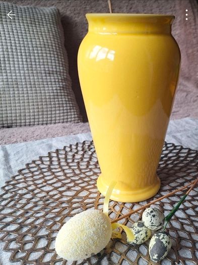 Beautiful yellow ceramic vase