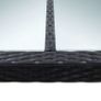 Outdoor Dining Table Black 200x150x74 cm Poly Rattan Image 2