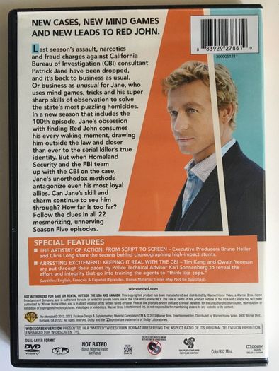 The Mentalist - Season 5 (2012-2013) [Region 1] [DVD TV Boxsets]