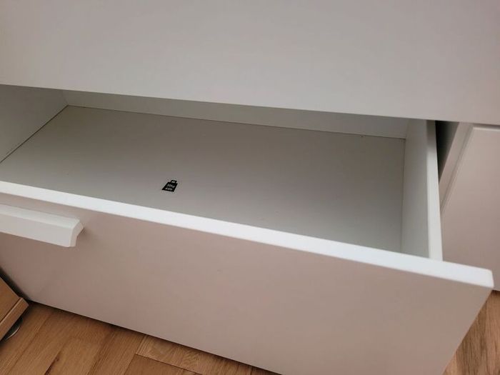 King size extra length bed frame with full drawers