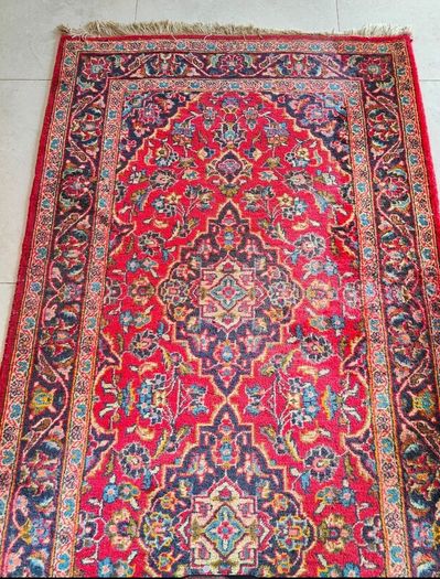 Large Persian Keshan 303cm x 100cm Runner Rug Carpet