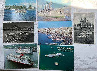 Vintage postcards of Ships & Boats x 16. 1 euro each or 10 euro the lot