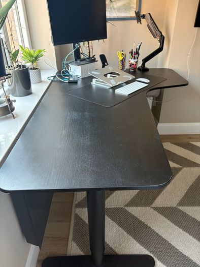 Large IKEA electric sit-stand corner desk