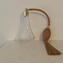 Vintage Signed Stuart Crystal Perfume Atomizer 1980s