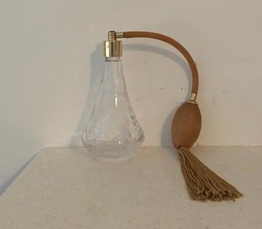 Vintage Signed Stuart Crystal Perfume Atomizer 1980s