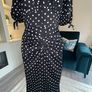 Brand-new Ladies Dove Ruched Detail Midi Dress In Black Spot from Girl in Mind Image 8