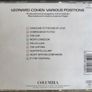 Leonard Cohen - Various Positions CD (1984) Folk Rock Ballad VG+ Image 3