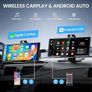 10.26'' Wireless Carplay & Android Auto, Apple Car play Screen with 4K Front & 1080P Rear Camera, Car Tablet Pro Max Touchscreen, 64G with GPS Navigation, Airplay, Mirror Link Image 7