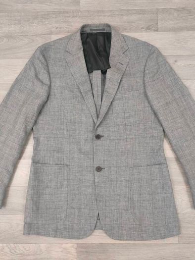 Gritti By Ermenegildo Zegna Linen Wool Silk Blend Half Lined Blazer Jacket Mens 50R
