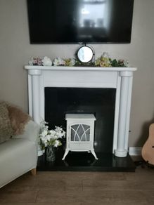 Free to take away fire place and surrounding