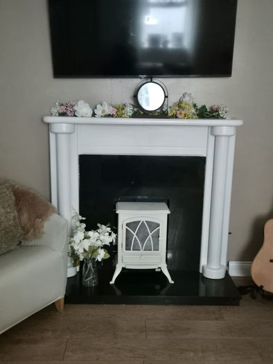 Free to take away fire place and surrounding