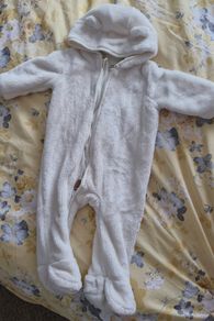 White baby pramsuit